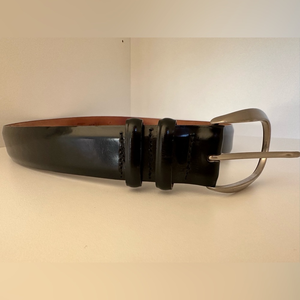 Nicolas black genuine leather belt size 42